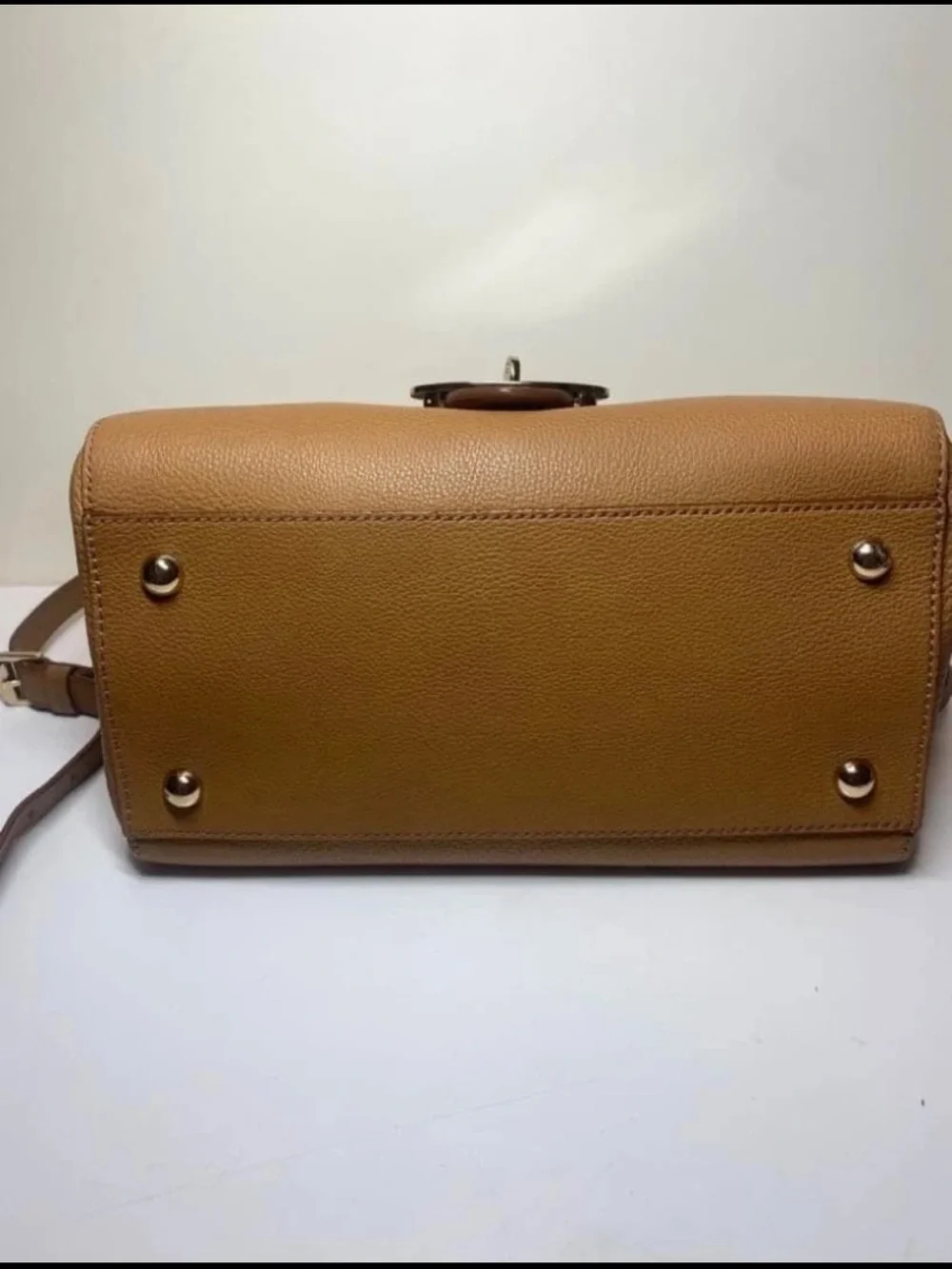 Mulberry Camel Brown Leather Top-Handle Satchel with Strap
